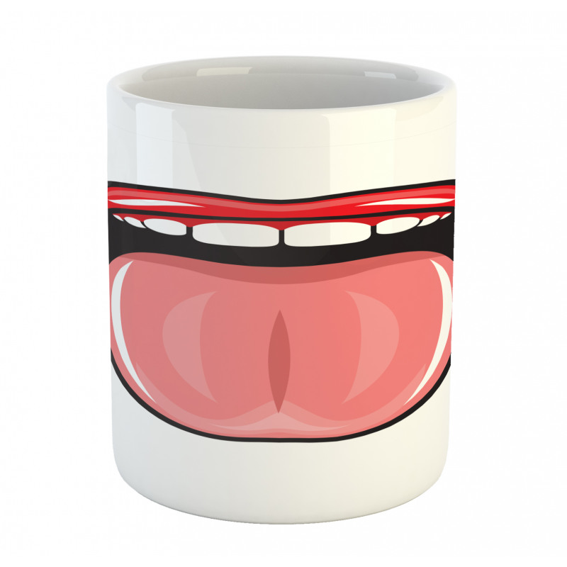 Open Mouth Tongue out Image Mug