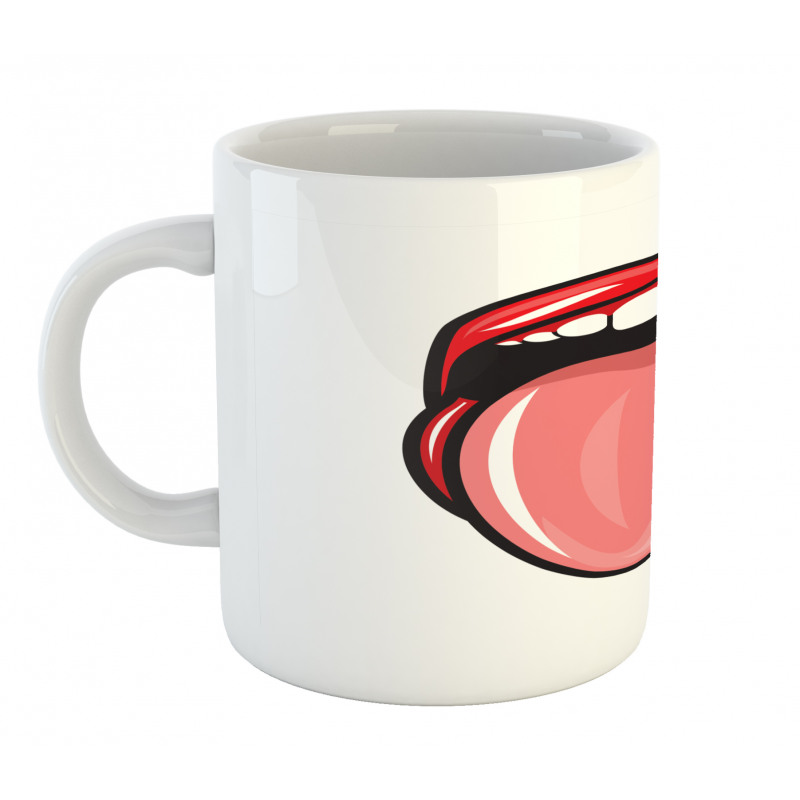 Open Mouth Tongue out Image Mug