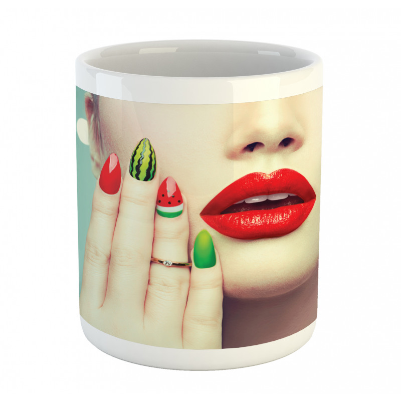 Watermelon Nail Art and Makeup Mug