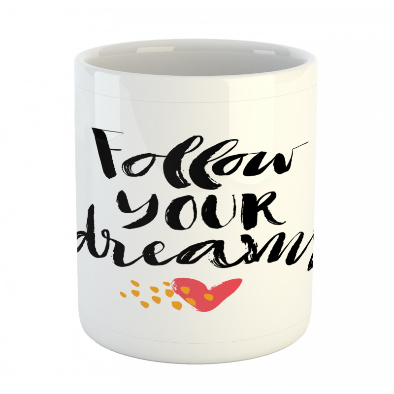 Hand Drawn Brush Lettering Mug