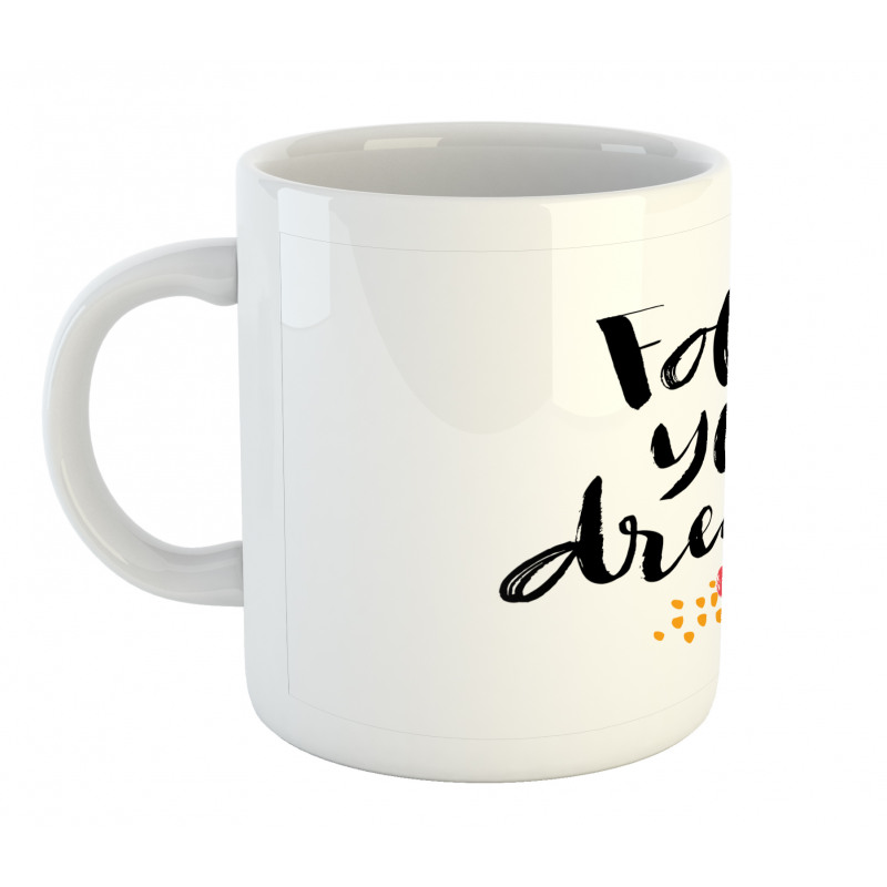 Hand Drawn Brush Lettering Mug