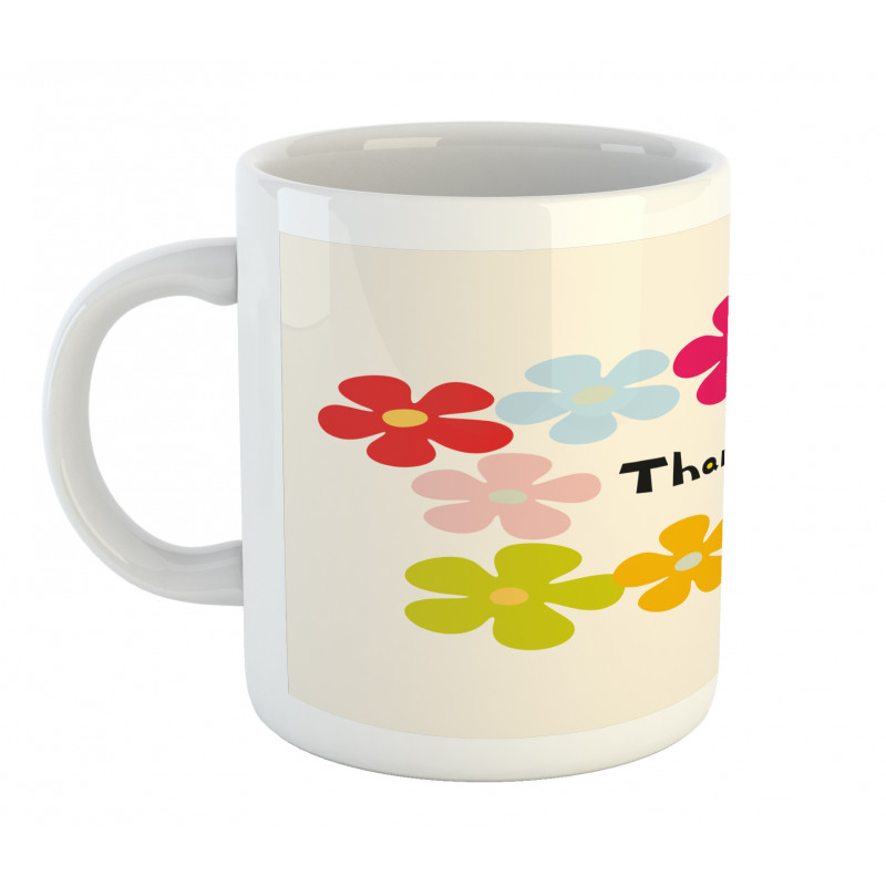 Simple Colorful Flowers Mug