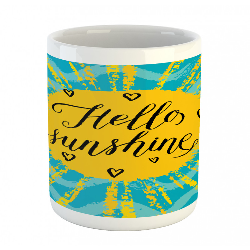 Sun Motif Stripes Mug