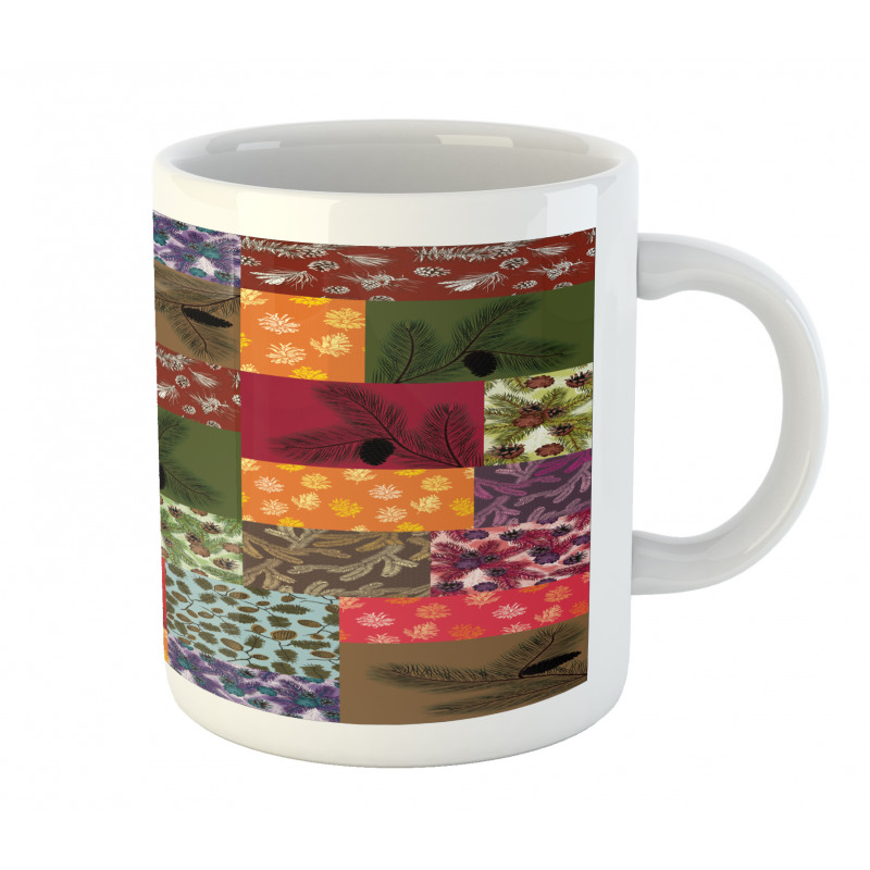 Colorful Pine Squares Art Mug