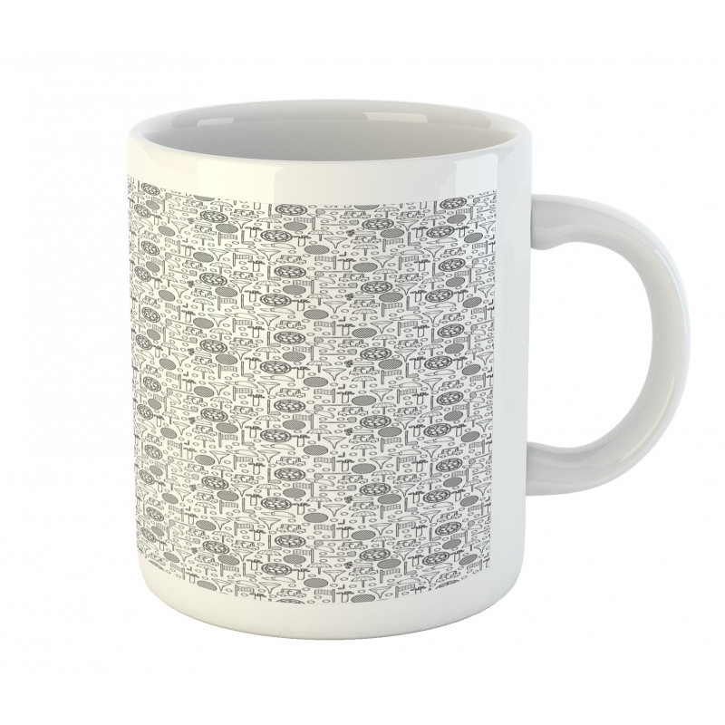 Game Equipment Doodling Art Mug