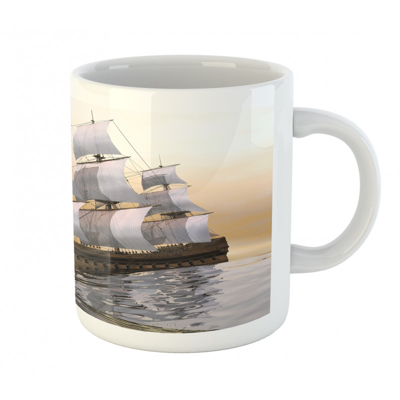 Ship Sailing on Ocean Mug