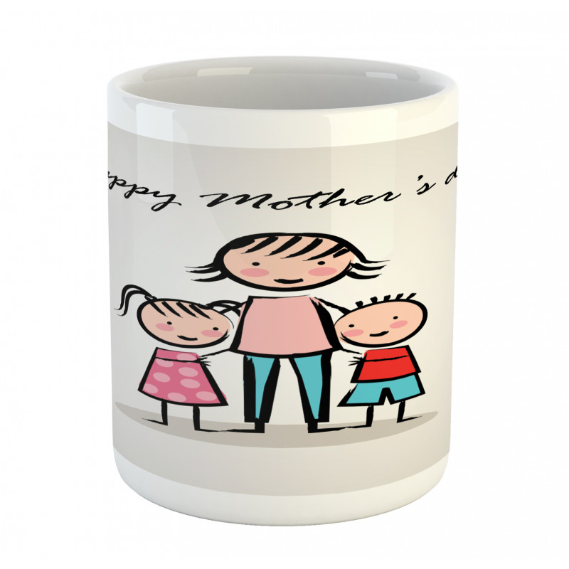 Cartoon Son and Daughter Mug