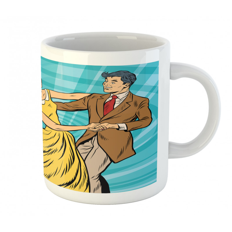 Dancing Romantic Retro Couple Mug