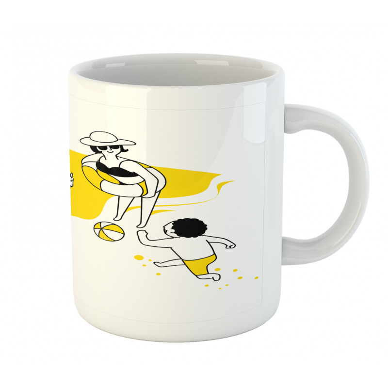 Happy Family at the Beach Mug