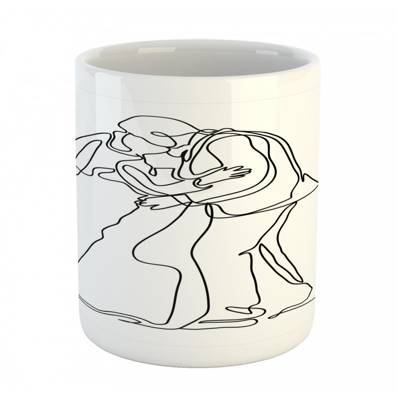 Kissing Romantic Couple Sketch Mug