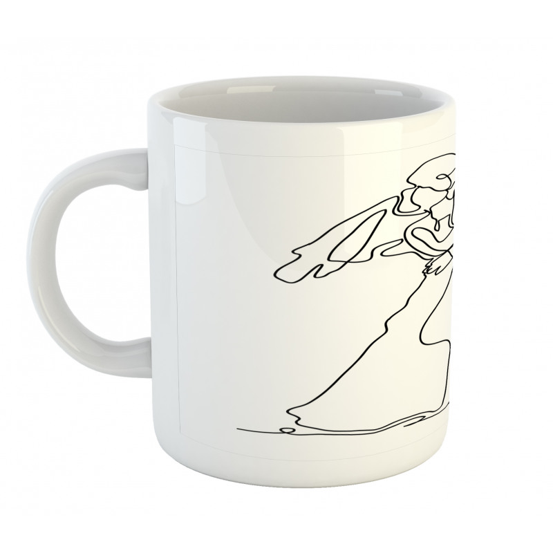 Kissing Romantic Couple Sketch Mug