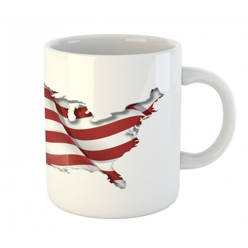 Patriotic Waving USA Flag Mug