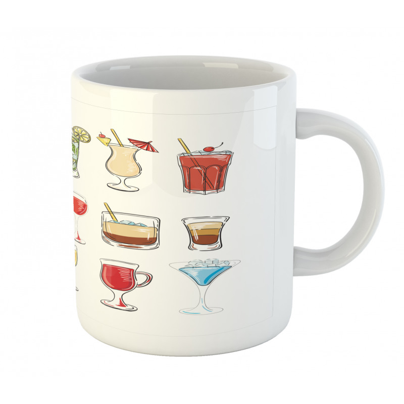 Alcoholic Drinks Art Mug