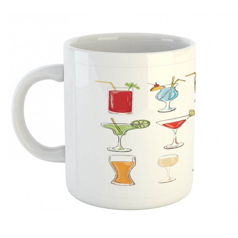 Alcoholic Drinks Art Mug