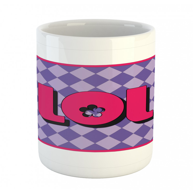 Laugh out Loud Checkered Mug