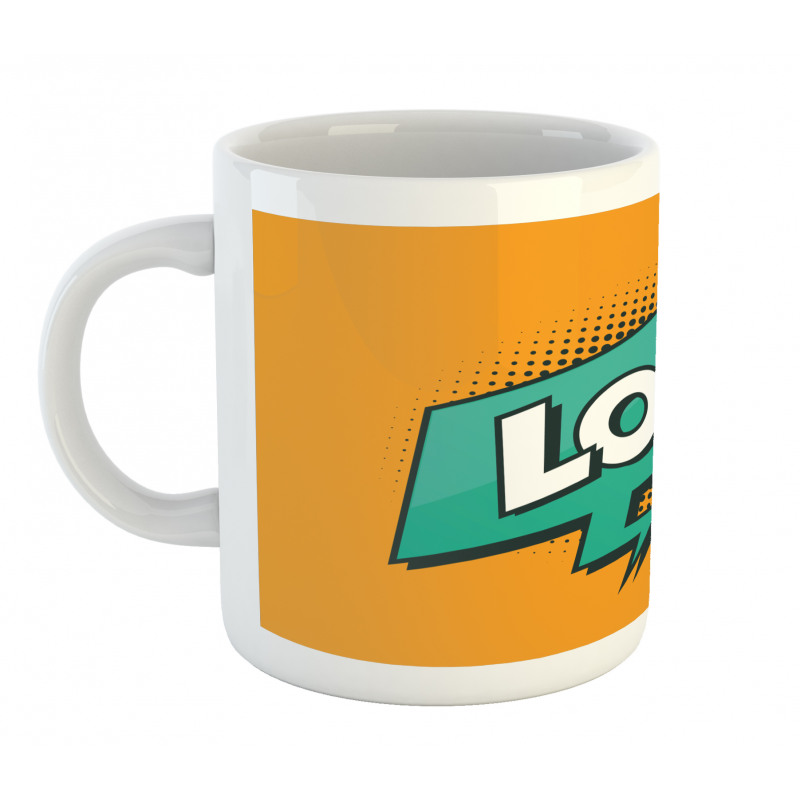 Retro Text with Speech Bubble Mug