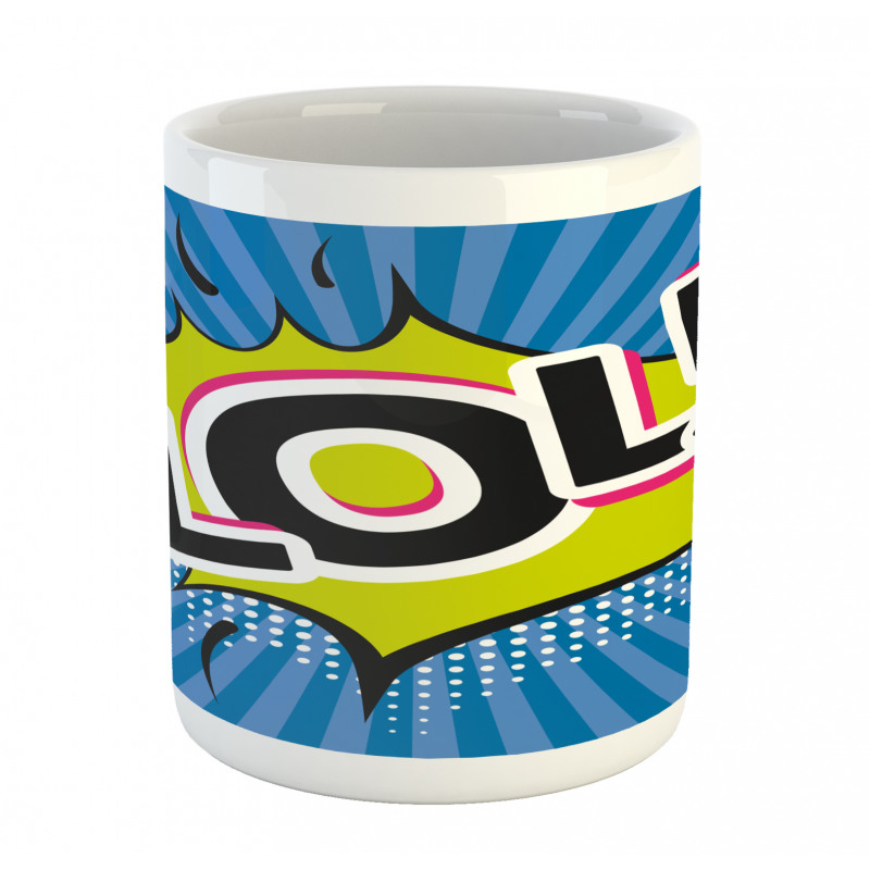 Speech Bubble Halftone Stripes Mug