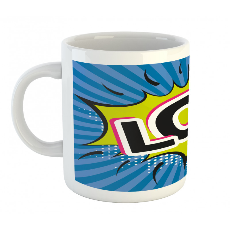 Speech Bubble Halftone Stripes Mug