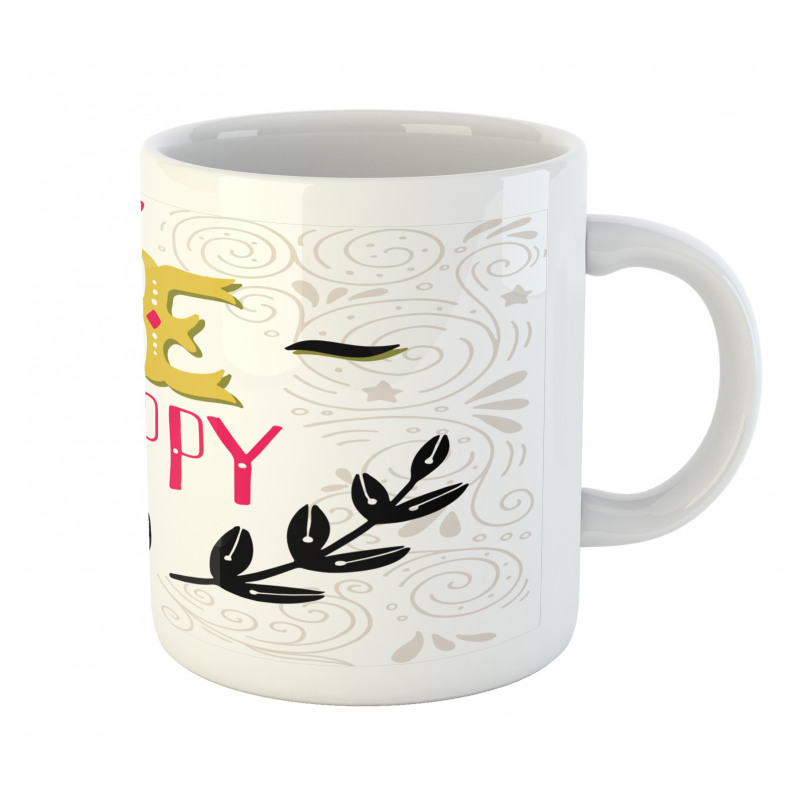 Vintage Hand-drawn Words Mug