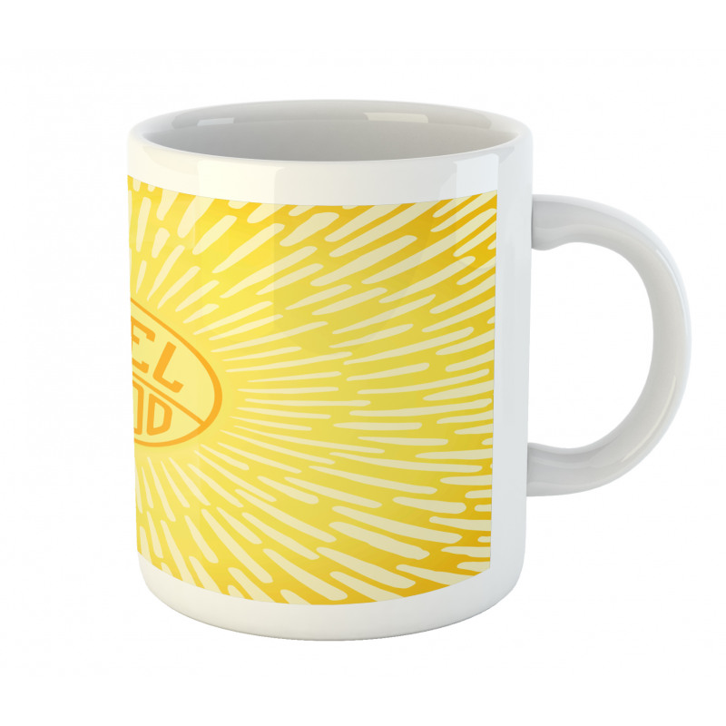 Text Radially Sunbeams Mug