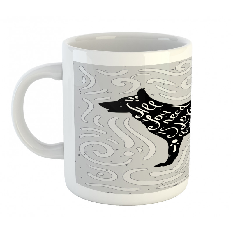 German Shepherd Dog Doodle Mug