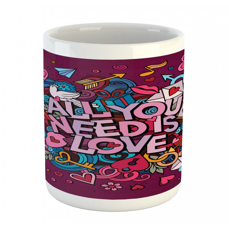 Colorful Cartoon Doodle Art Mug