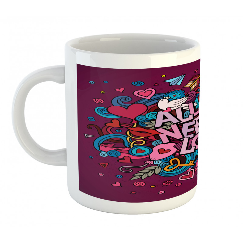 Colorful Cartoon Doodle Art Mug