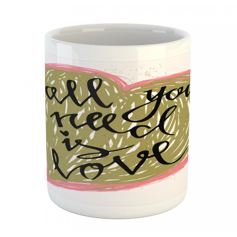 Valentines Day Sketch Art Mug