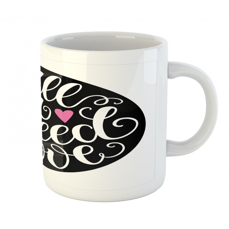 Swirly Hand-writing Phrase Mug