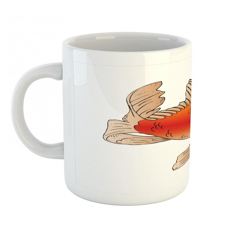 Ink Drawing Cartoon Style Mug