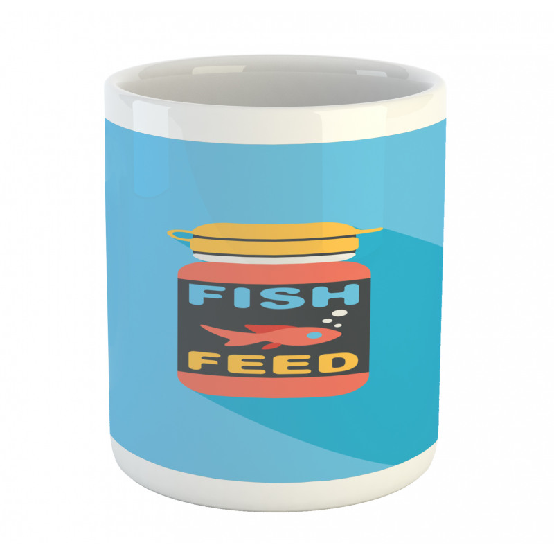 Pet Fish Feed Flat Mug