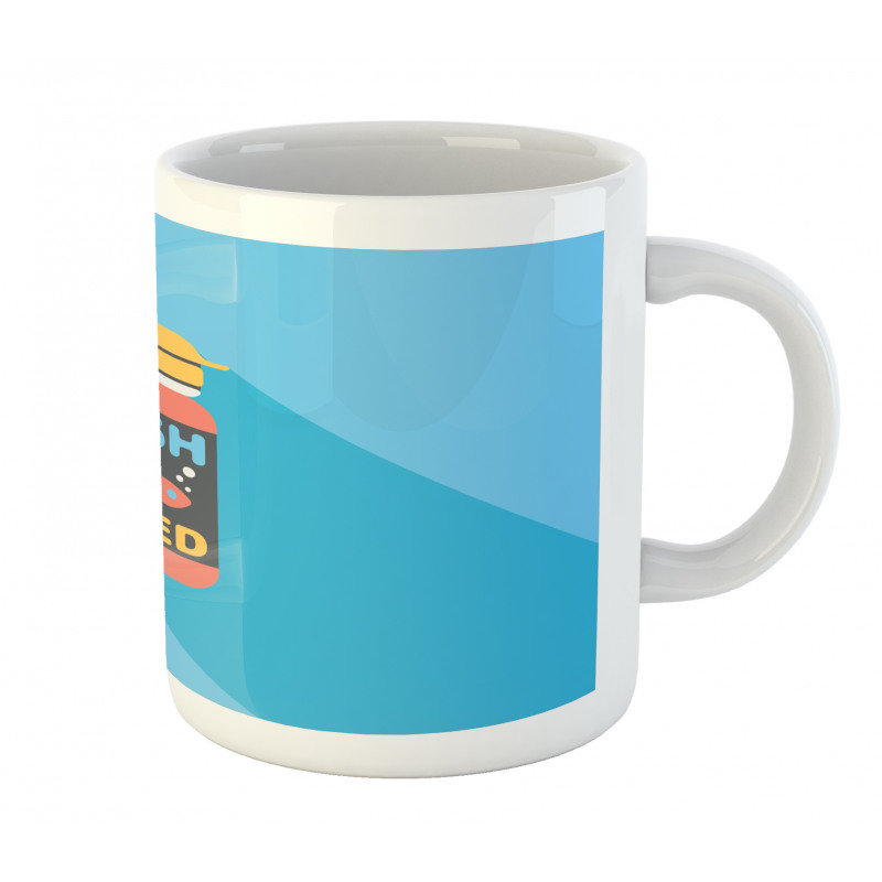 Pet Fish Feed Flat Mug