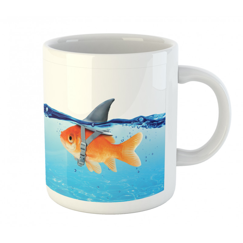 Small Fish with Shark Fin Mug