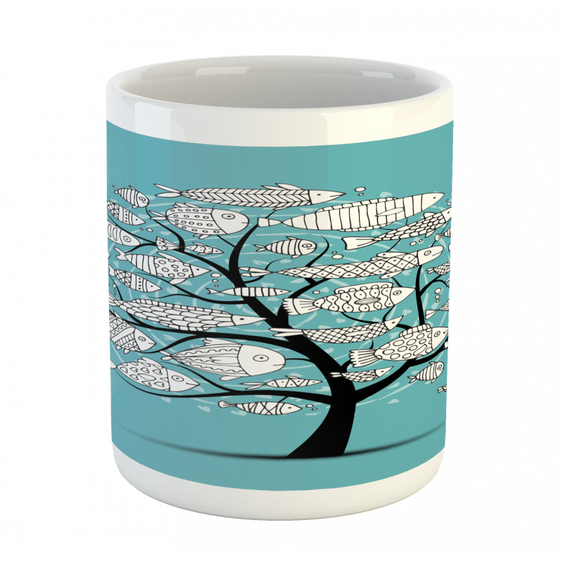 Fish Tree Concept Artwork Mug