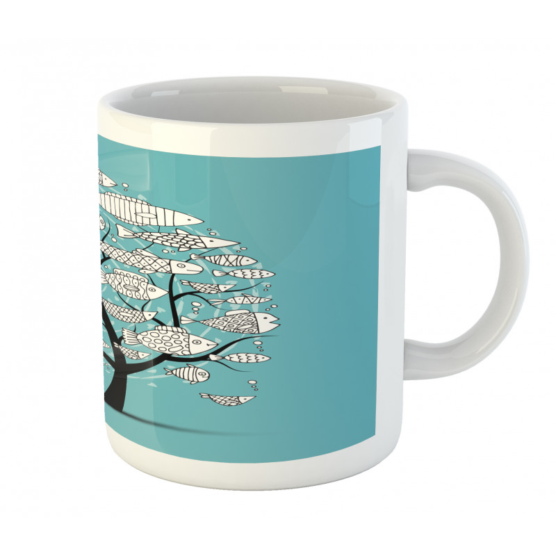 Fish Tree Concept Artwork Mug