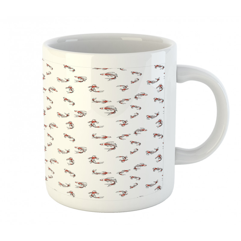 Oriental Art Carps Koi Mug