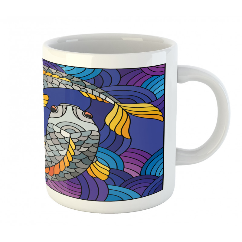 Stained Glass Style Fish Mug