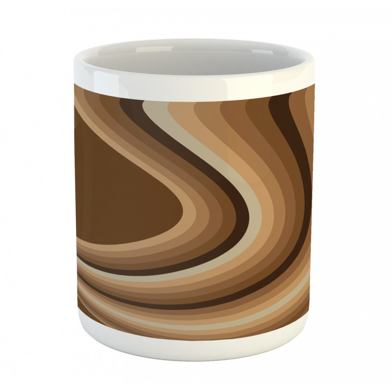 Abstract Wavy Lines Retro Mug