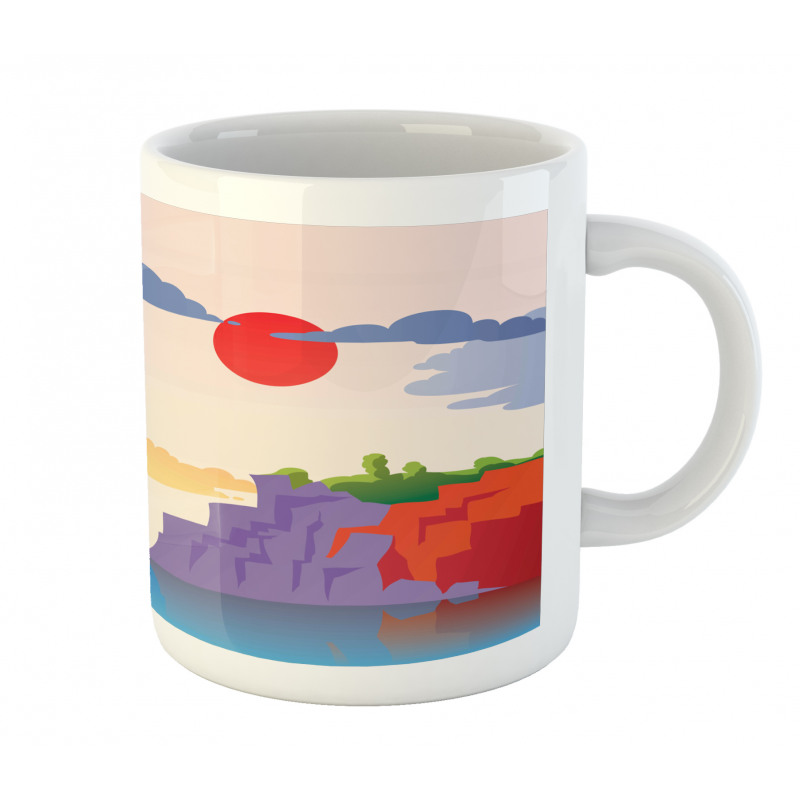 Coastal Landscape Ship Mug