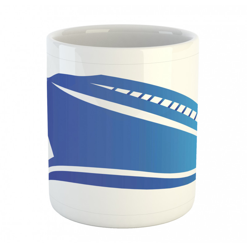 Abstract Blue Ship Mug