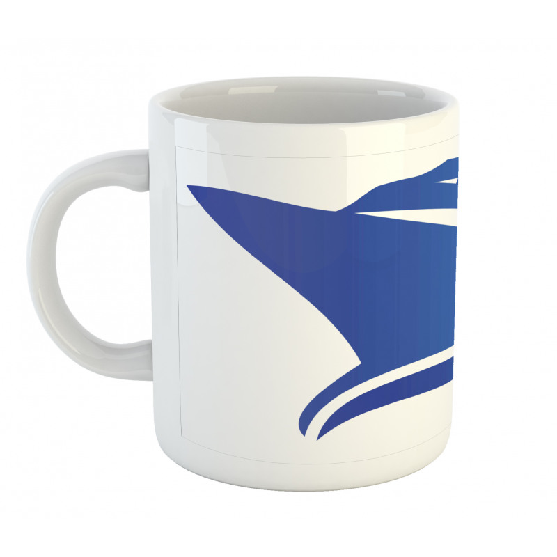 Abstract Blue Ship Mug