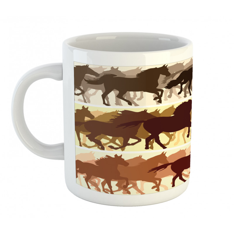 Monochrome Animal Silhouettes Mug