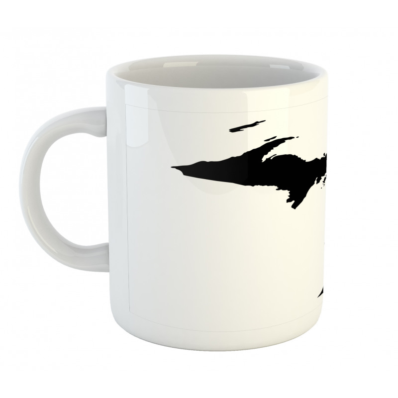 Abstract Black Silhouette Mug