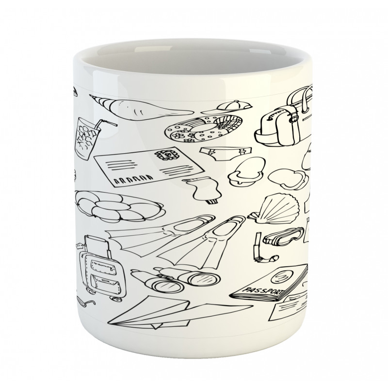 Sea Hand-drawn Sketches Art Mug