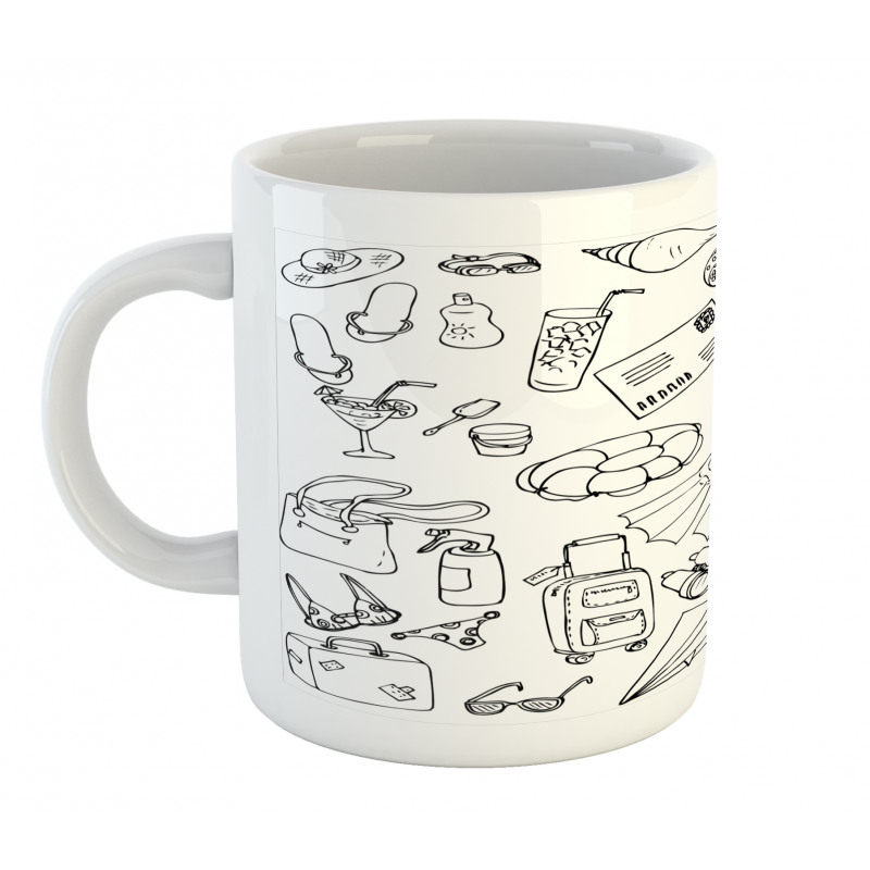 Sea Hand-drawn Sketches Art Mug