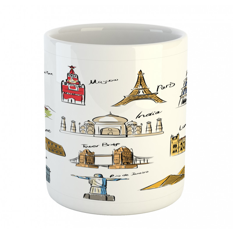 Famous Landmarks Tourism Mug