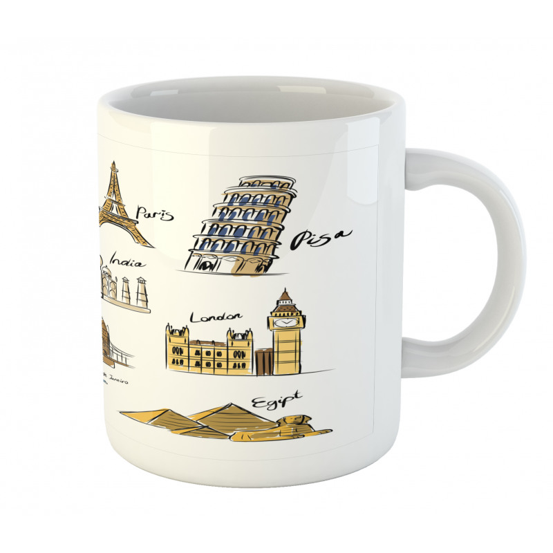 Famous Landmarks Tourism Mug