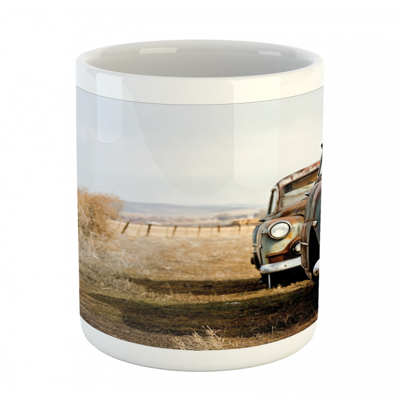 Rusty Trucks Rural View Mug