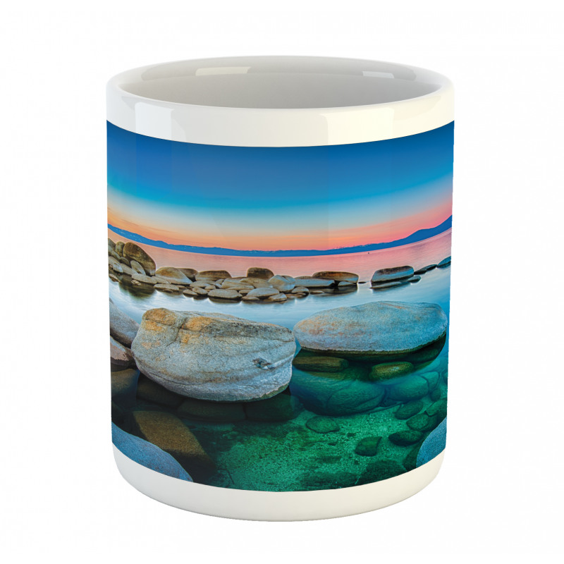 Stones Sunset View over Water Mug