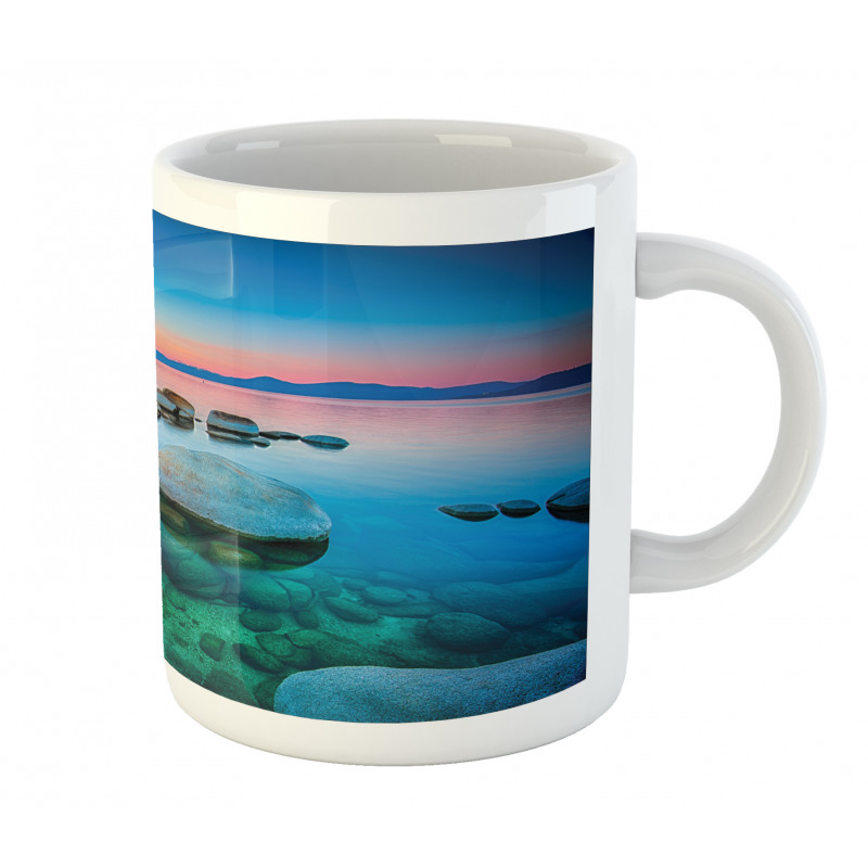 Stones Sunset View over Water Mug